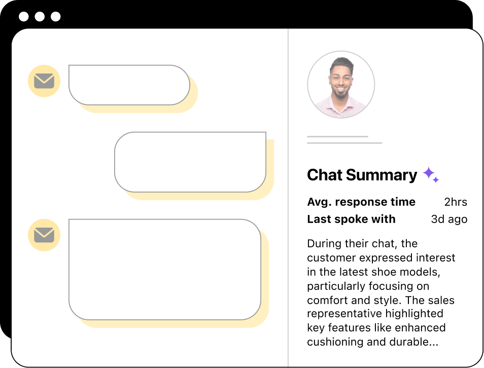 Illustration of Heymarket's chat summary feature